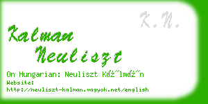 kalman neuliszt business card